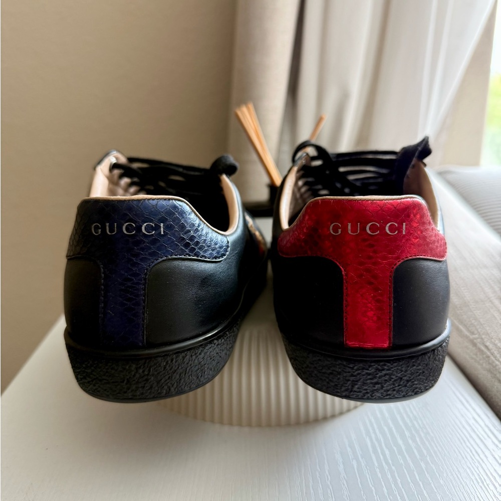 Gucci Black and Red Sneakers with Gold Bee - Picture 7 of 10